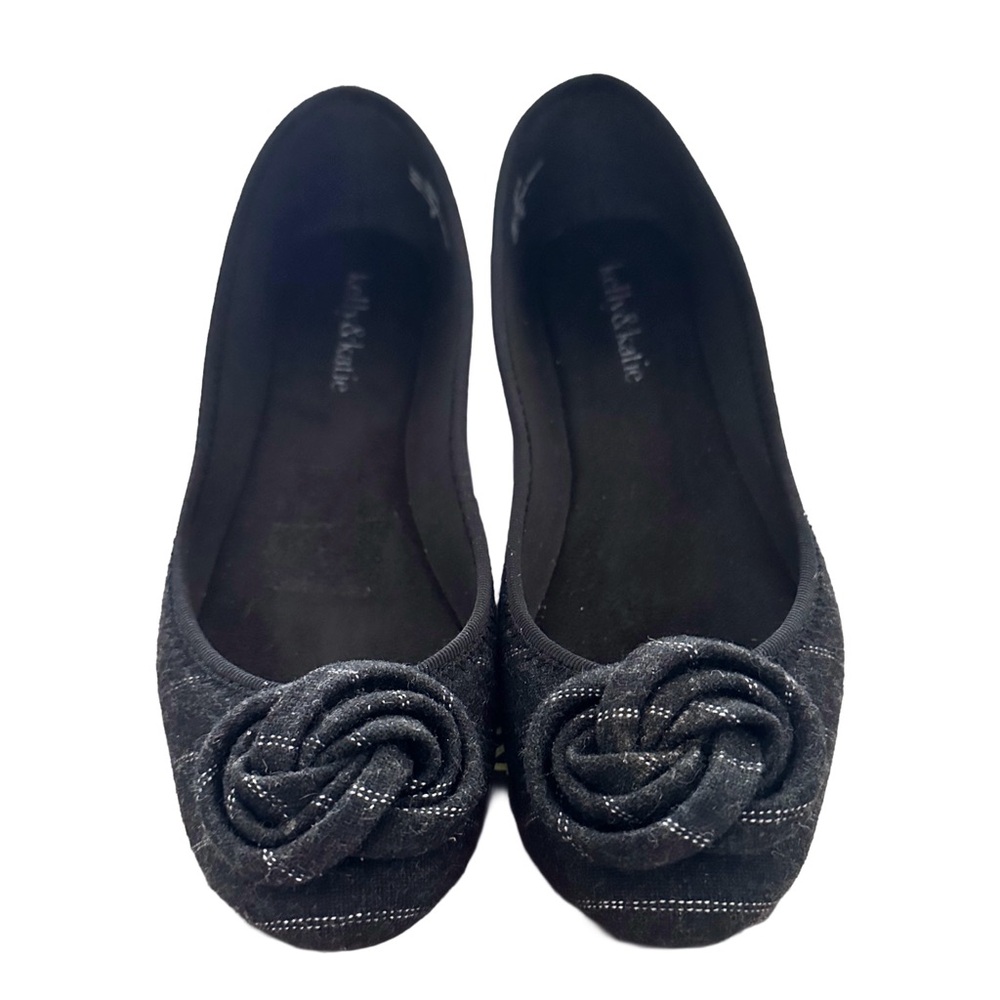 Women’s kelly & katie “Lexee” Grey Stripe Ballet Flats, Size 8